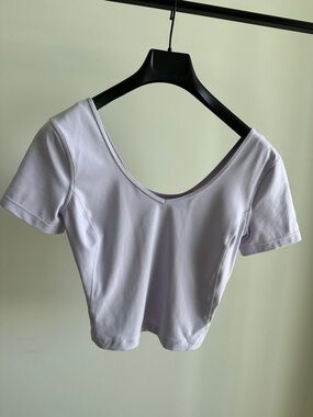 Lululemon Align Cropped T-Shirt - Light Lavender